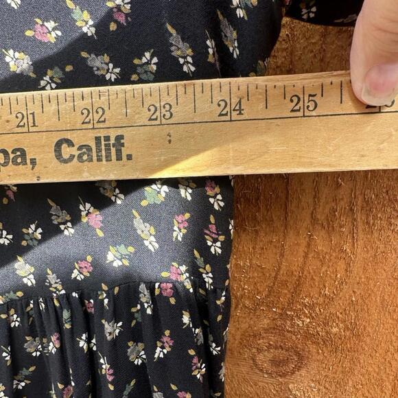 Vintage 90s  Cottage Floral Grunge Teacher Tie Back Dress Sz 2xl More Jazz - Picture 10 of 13